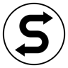 zigzag arrow duotone icon