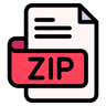 zip dosyası çizgisel renk simge