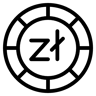 zloty line icon