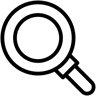 loupe ligne icône